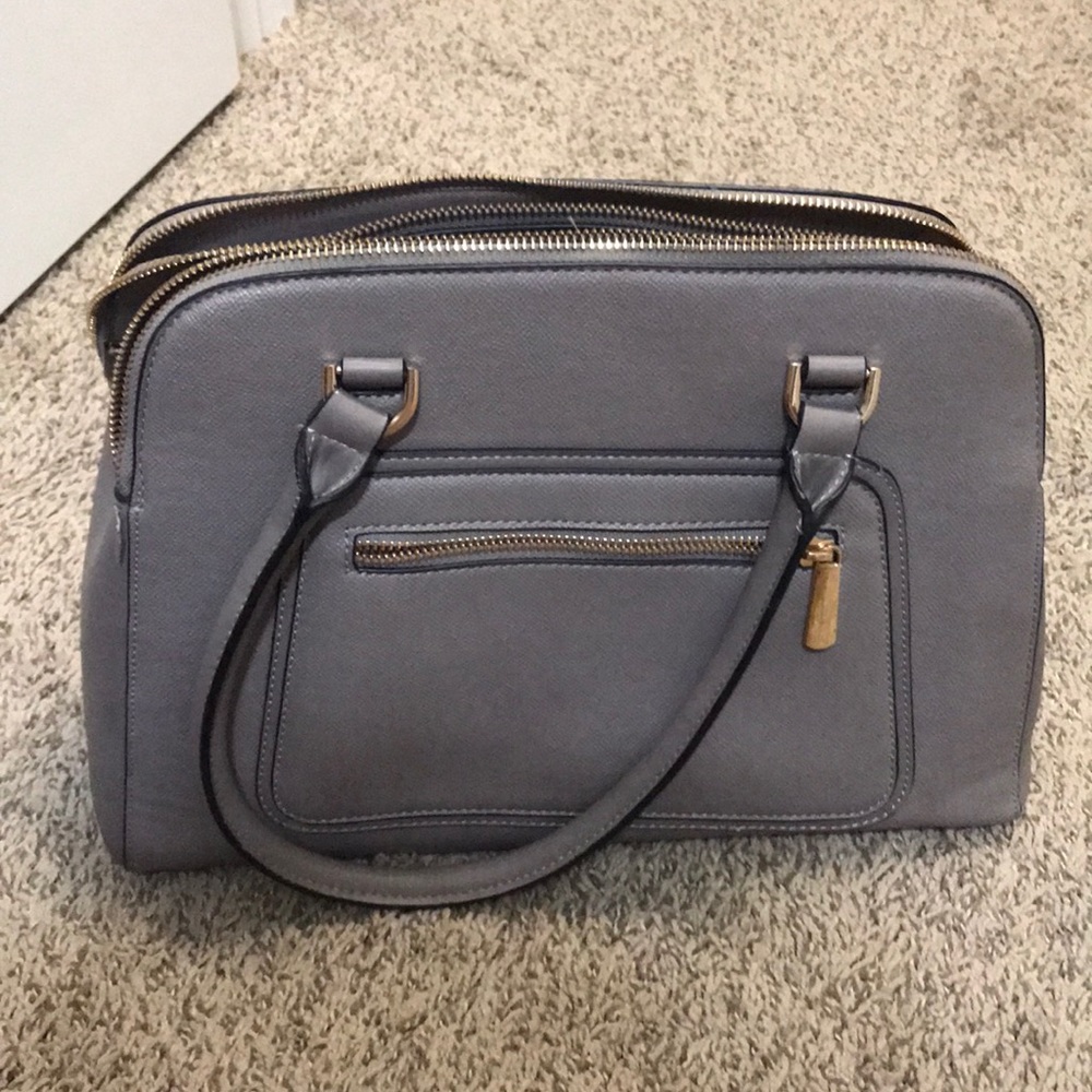 Taupe purse with Gold zipper